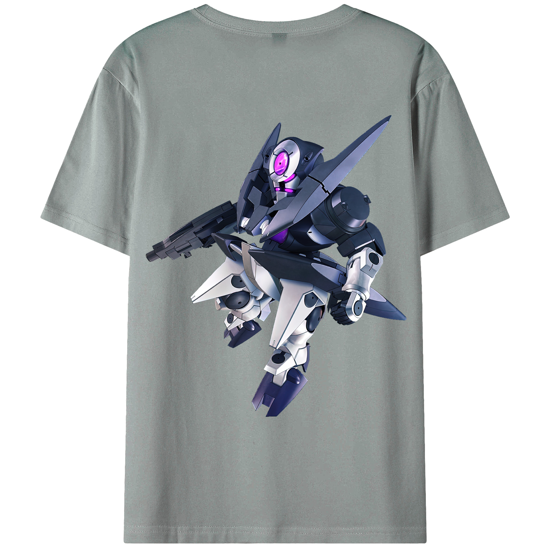 （画像用） 機動戦士ガンダム Mobile Suit Gundam 綿100％ メンズ半袖Tシャツ（バックプリント） 通気性